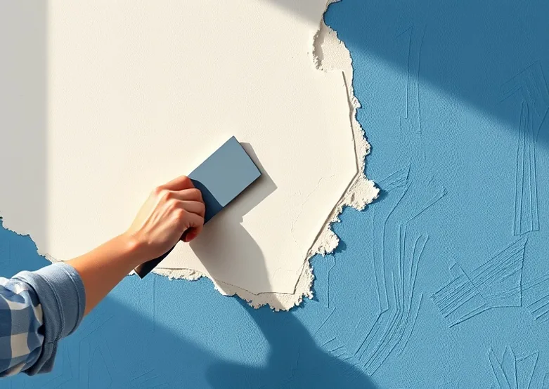 Application d'un enduit décoratif à la lisseuse sur un mur